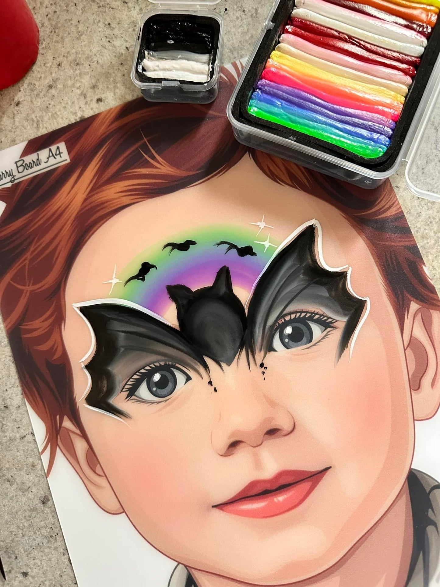A4 HARRY CHILD PRACTICE FACE PAINTING BOARD By Sally- Ann Lynch