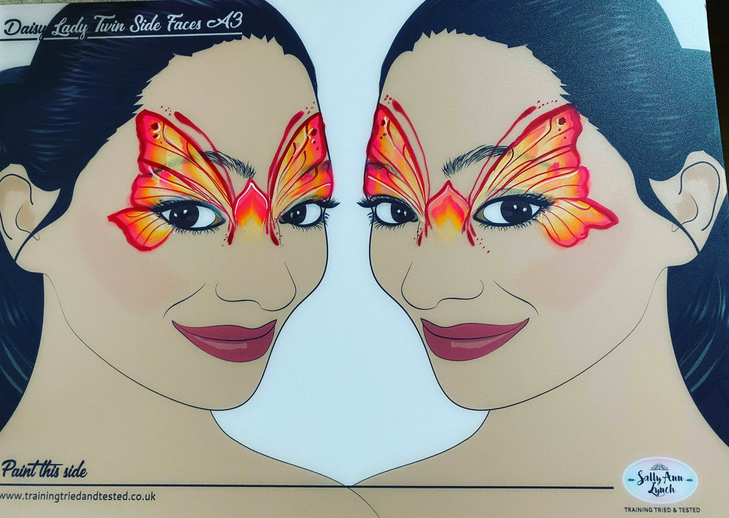 A3 Double Face Daisy 3D Side Facing (left and Right) Practice & Display Board by Sally-Ann Lynch Training Tried & Tested
