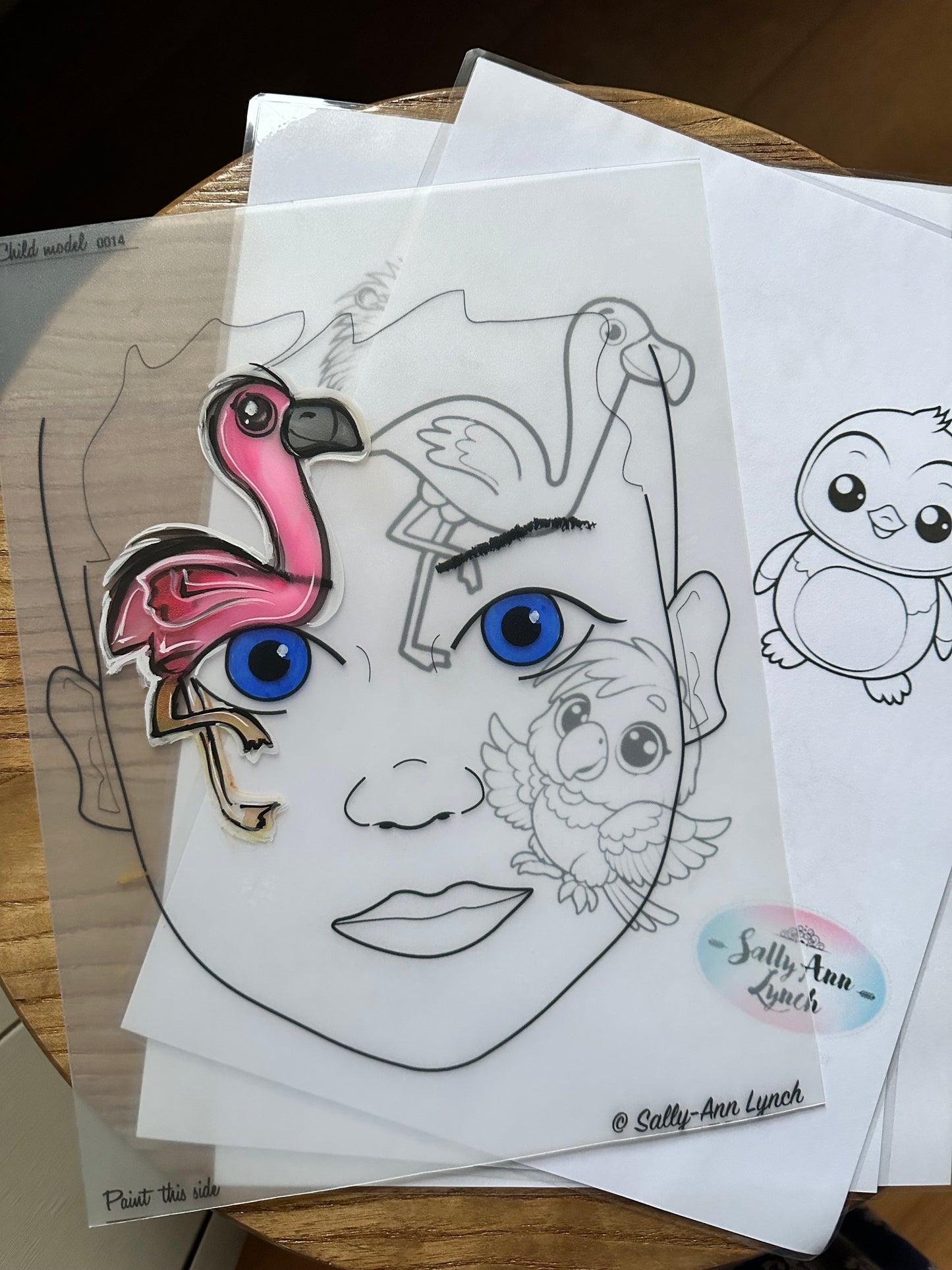 FACE PAINTING TEMPLATES SHEETS x 10 (pack 5) DOWNLOADABLE JPEGS/PDF’S - subject to copyright