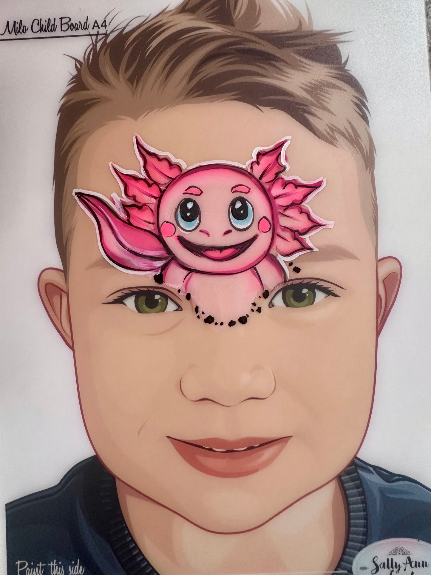 Milo Child A4 Practice Face Painting Board by Sally-Ann Lynch