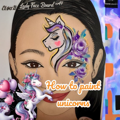 Lifetime Online Onestroke Face Painting Tuition. Access to over 160 easy to follow tutorials. New ones added regularly. (No renewal fees)
