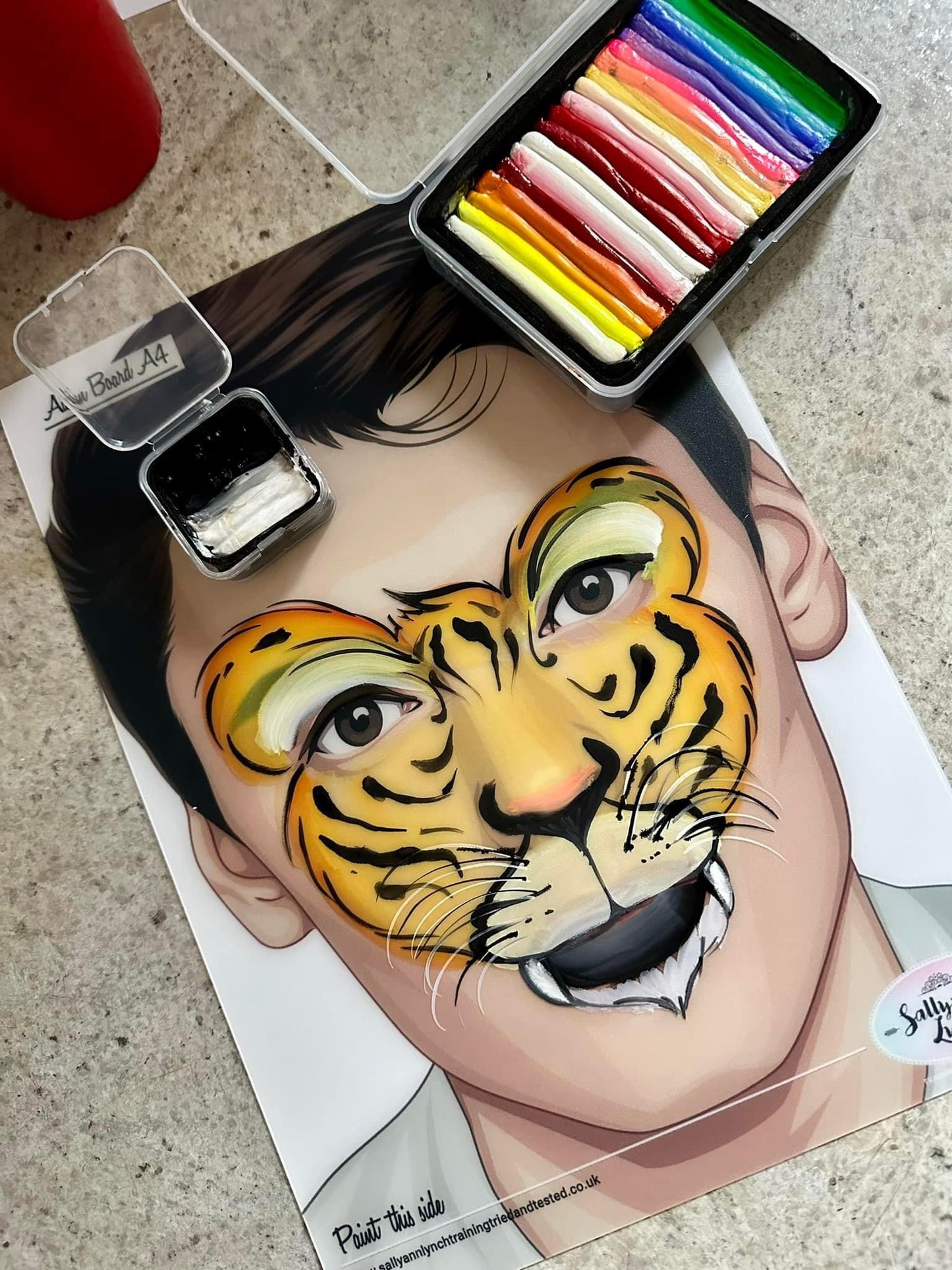 A4 AIDAN FACE PAINTING PRACTICE BOARD By Sally- Ann Lynch
