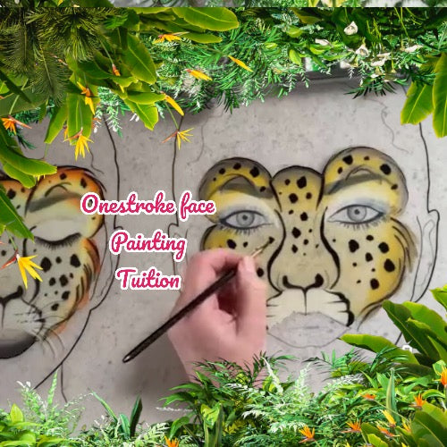 1 Month Onestroke Face Painting Tuition -access to over 14O tutorials. Easy to follow