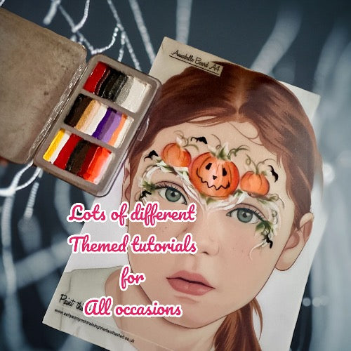 1 Month Onestroke Face Painting Tuition -access to over 14O tutorials. Easy to follow