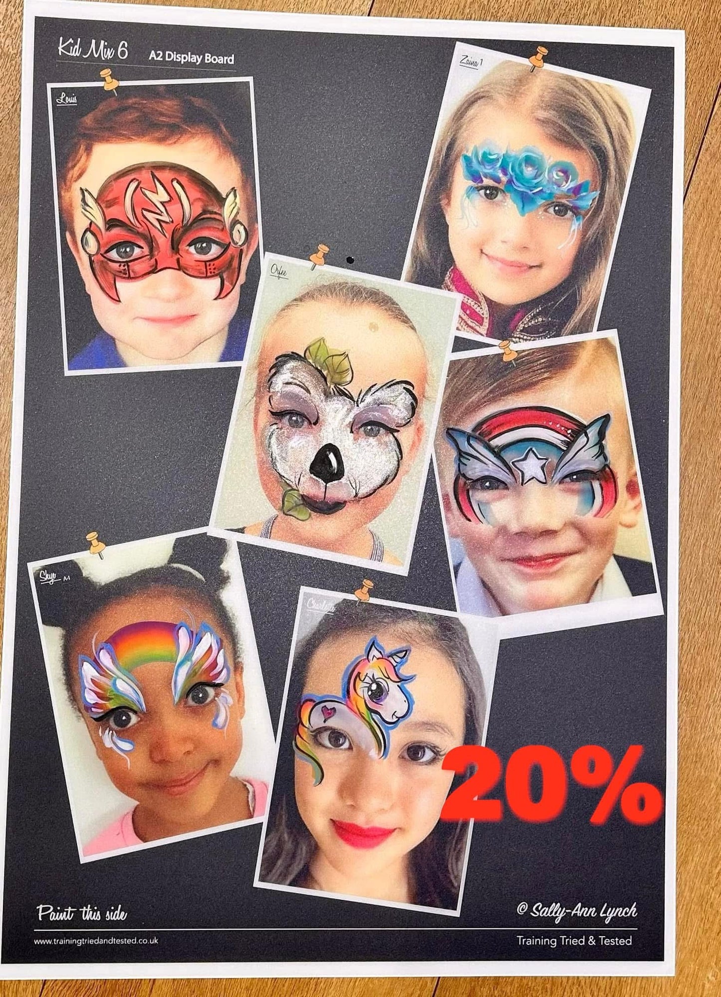 A2 6 x Child Colour Practice & Display Board by Sally-Ann Lynch Training Tried & Tested