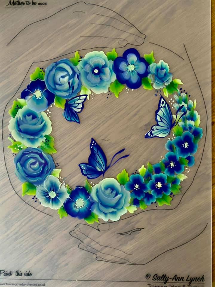 A3 Mother To Be (Portrait) Face Painting Practice Board by Sally-Ann Lynch