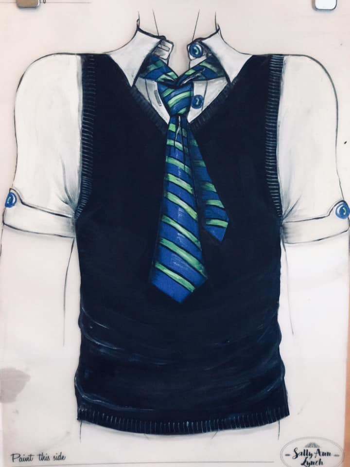 A2 Gents Torso Face Painting Practice board by Sally-Ann Lynch