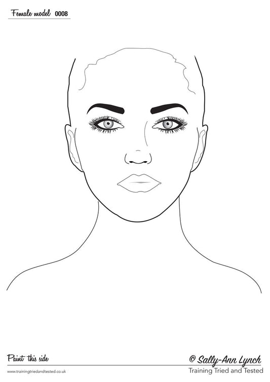 A3 Full Face Ladies Face and Decolletage (Portrait) by Sally-Ann Lynch Training Tried & Tested