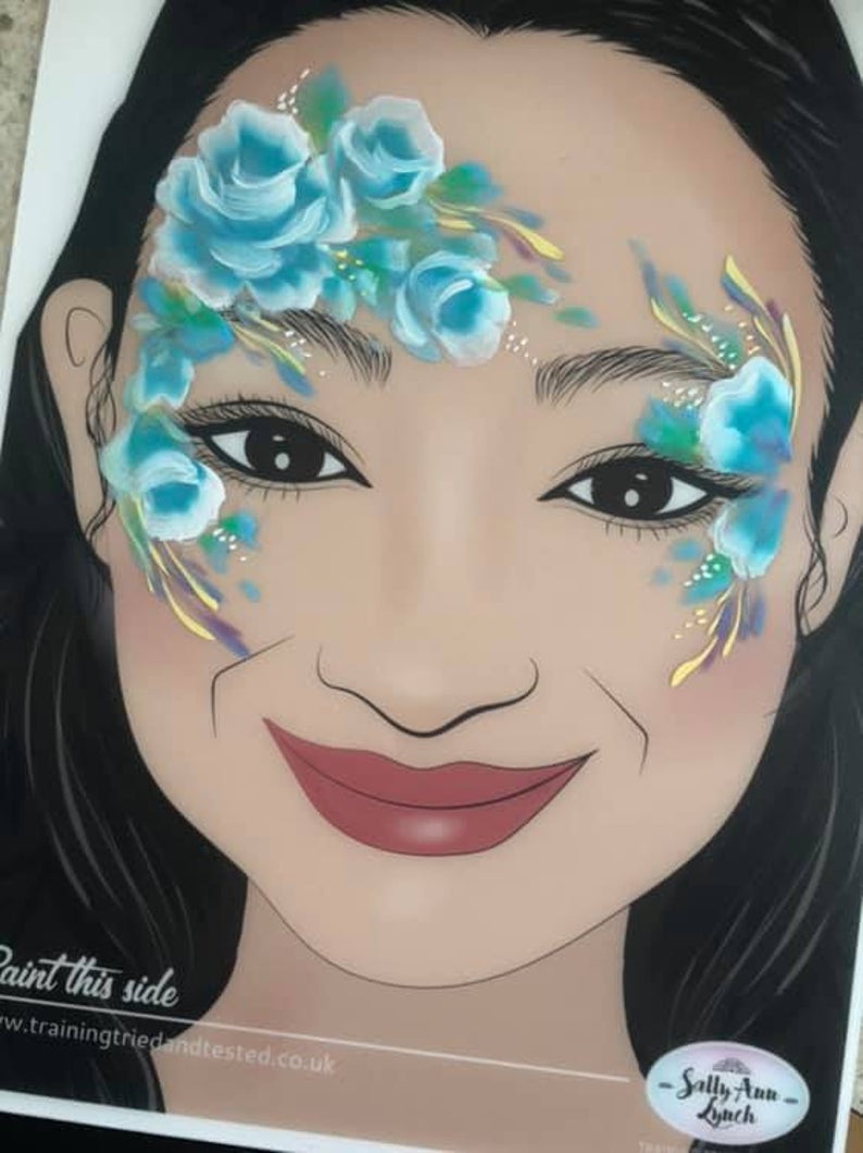 A4 Daisy Lady Practice Face Painting Board A4 by Sally-Ann Lynch