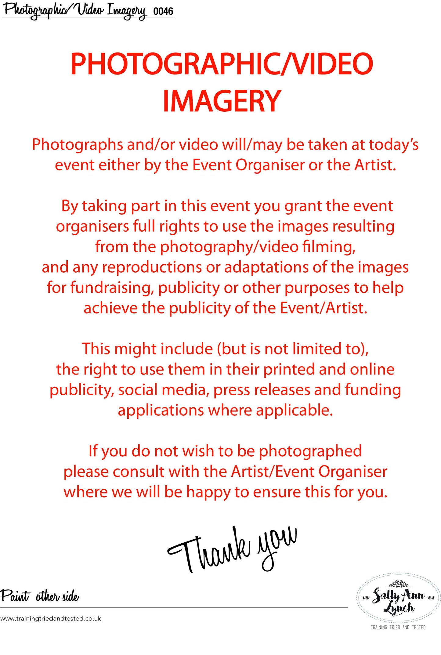 A4 Dual Photography Information Board/Practice and Display Board by Sally-Ann Lynch Training Tried & Tested