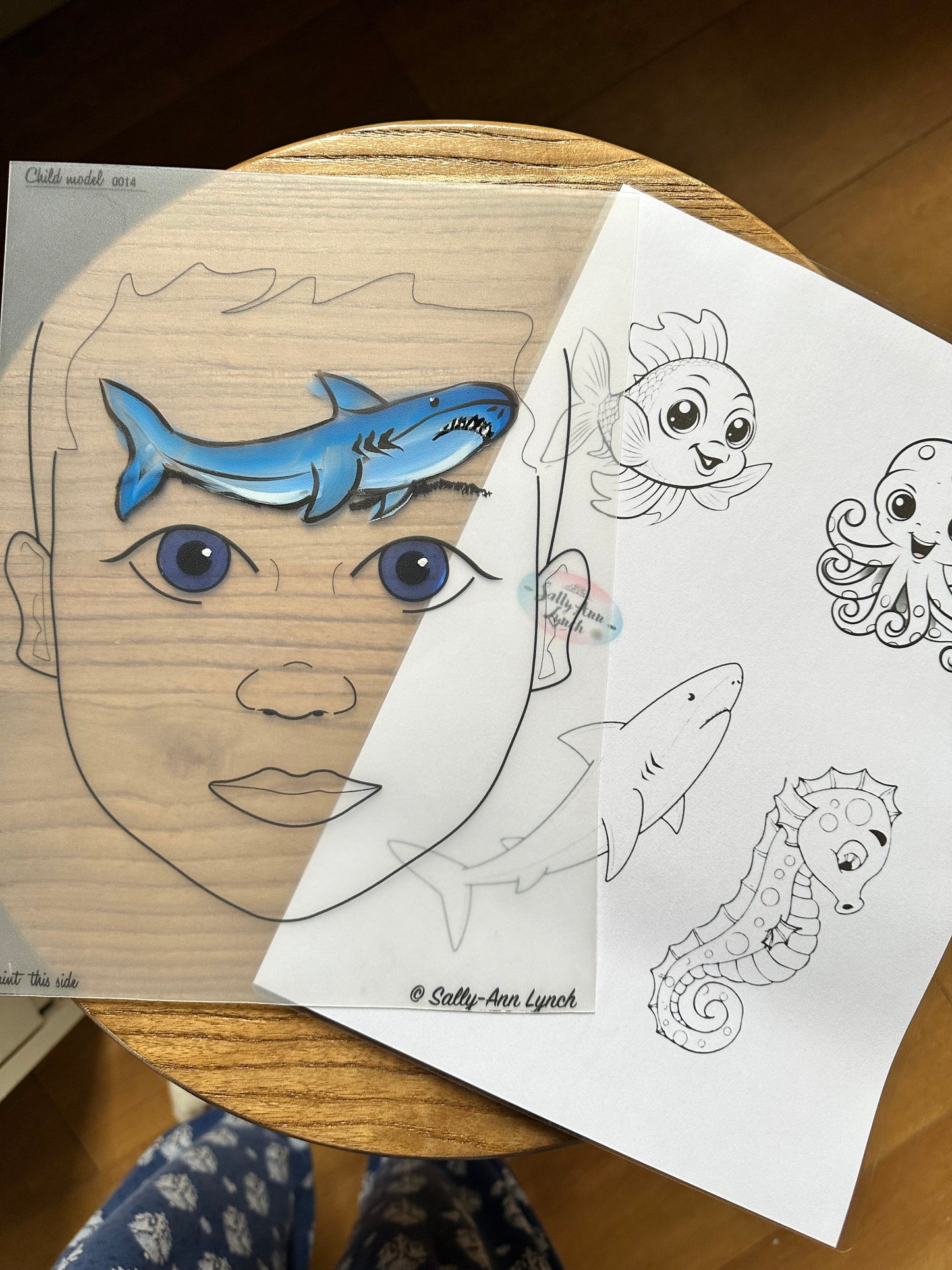 FACE PAINTING TEMPLATES SHEETS x 10 (pack 5)