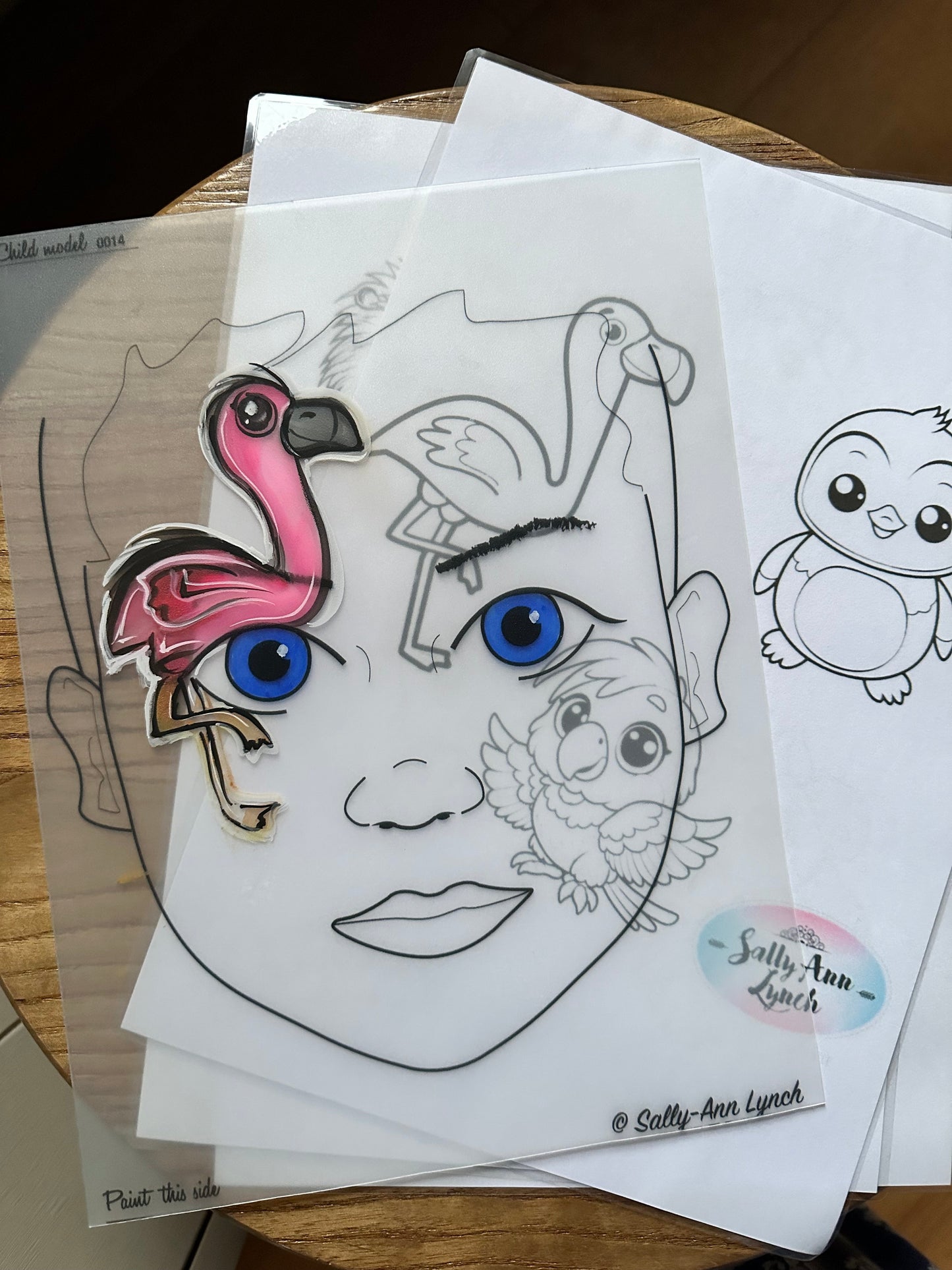 FACE PAINTING TEMPLATES SHEETS x 10 (pack 5)