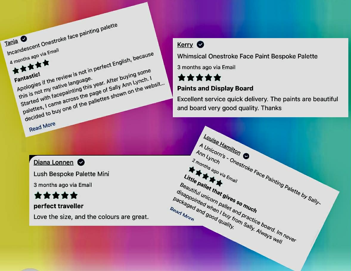 A Unicorn’s - Onestroke Face Painting Palette by Sally-Ann Lynch