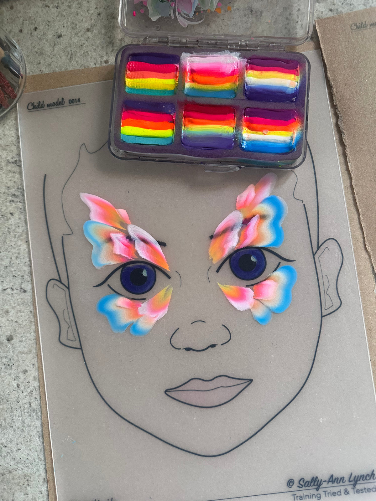 Unicorn Onestroke Face Painting Palette — Bespoke