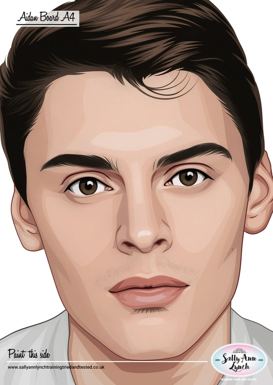 A4 AIDAN FACE PAINTING PRACTICE BOARD By Sally- Ann Lynch