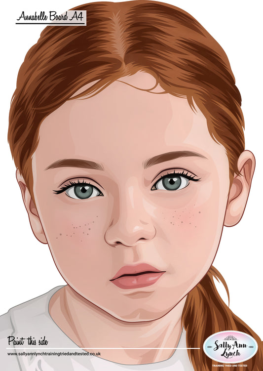 A4 ANNABELLE PRACTICE FACE PAINTING BOARD By Sally-Ann Lynch