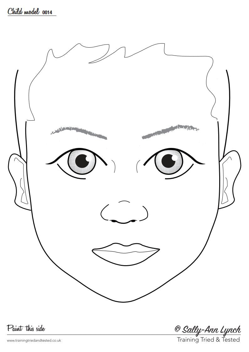 A5 Child Face Practice Board