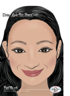 A4 Daisy Lady Practice Face Painting Board A4  by Sally-Ann Lynch