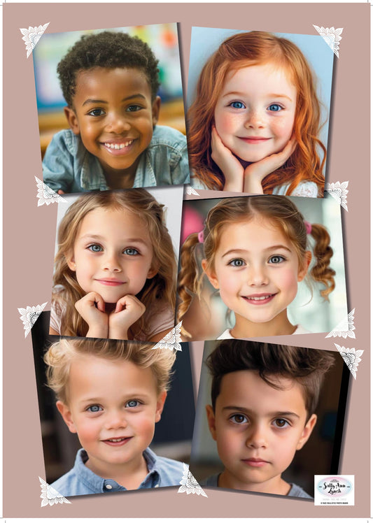 New A2 6 x Child Colour Photo Album Practice & Display Board by Sally-Ann Lynch Training Tried & Tested (Portrait)