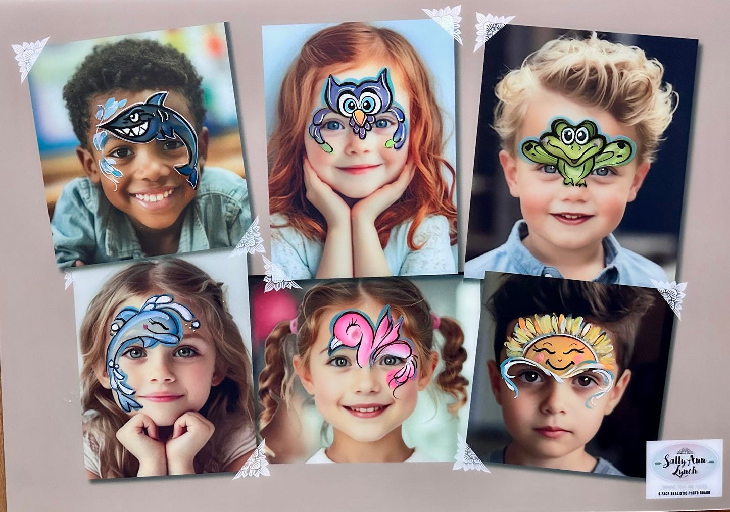 New 6 Face Full Colour Photo Album Style Practice & Display Board by Sally-Ann Lynch (landscape)