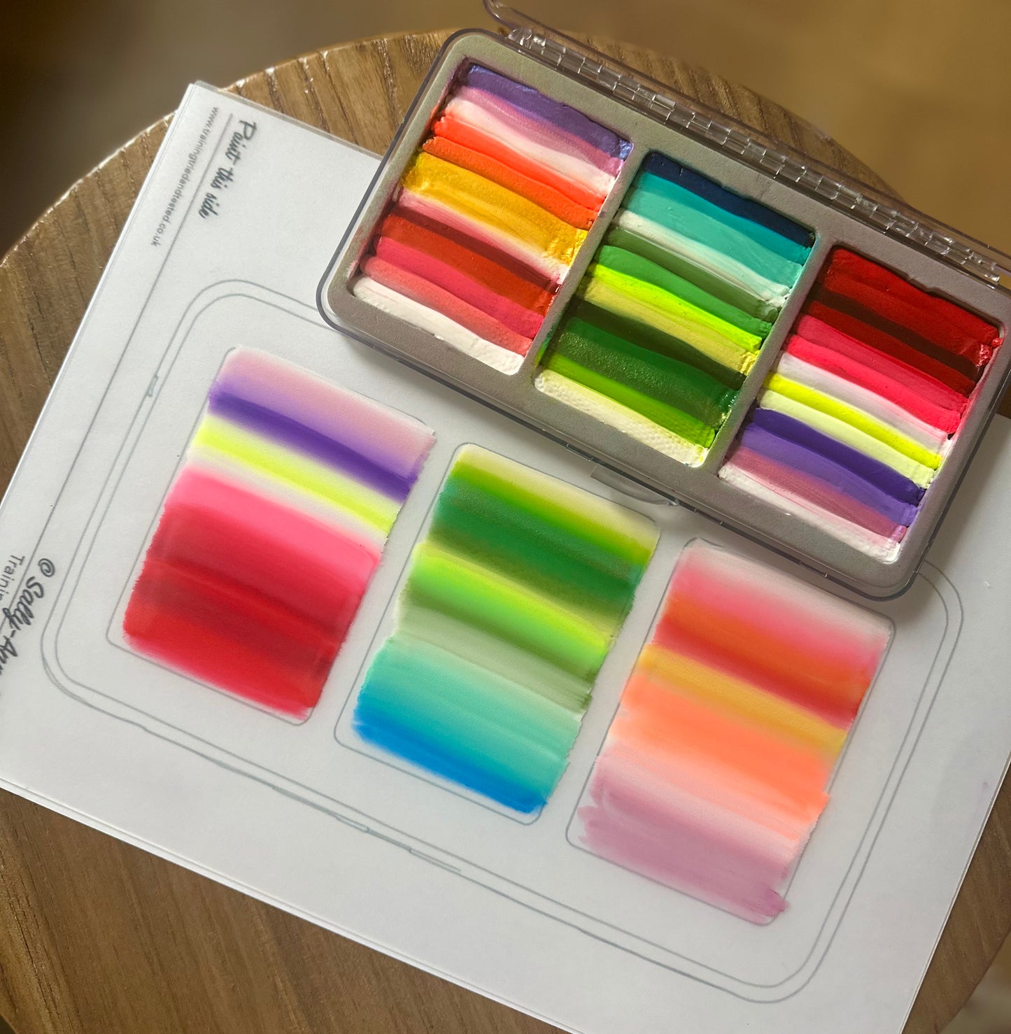 Carefree Onestroke Face painting palette