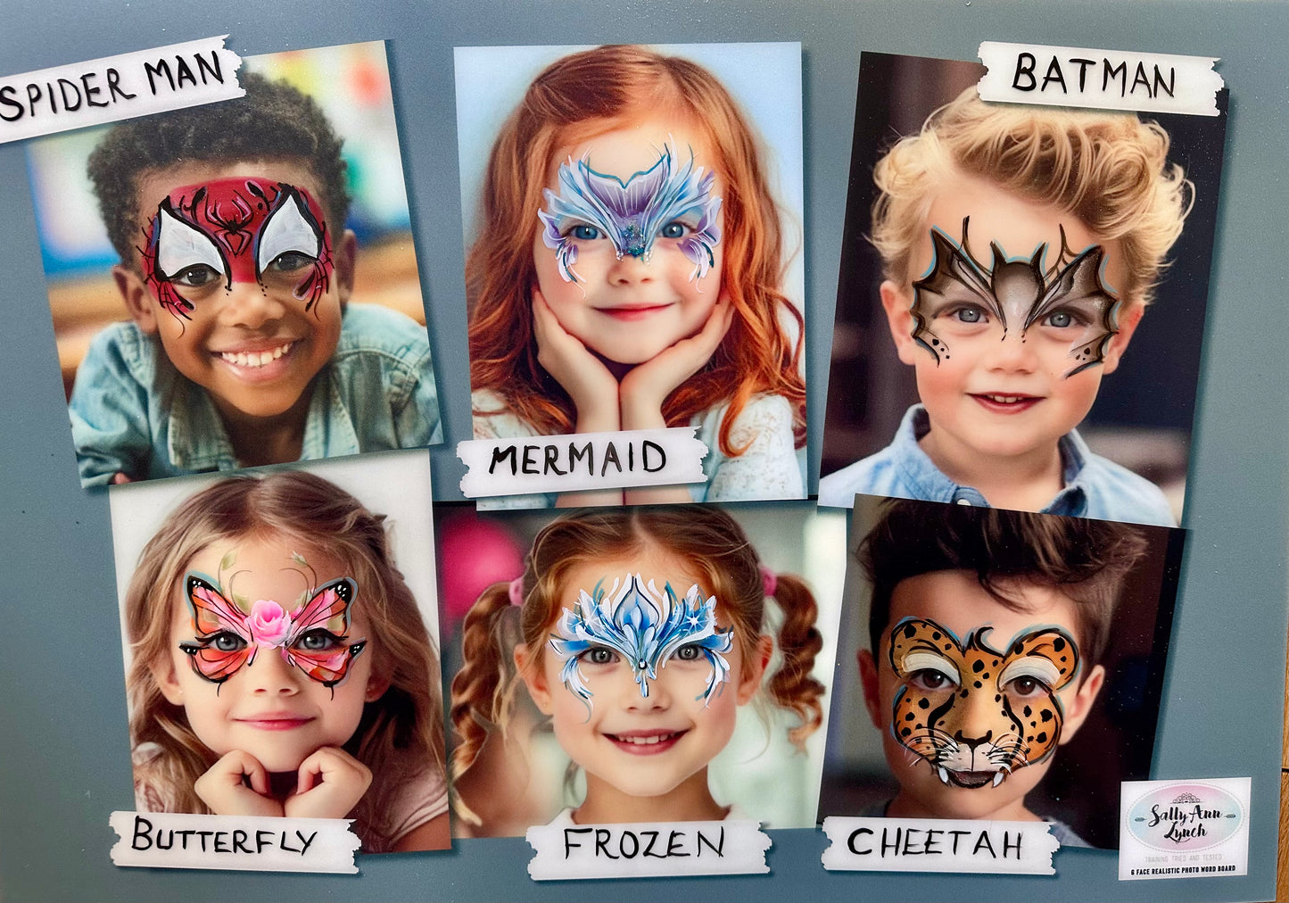 New A2 6 Face Full Colour  Word Style Practice & Display Board by Sally-Ann Lynch (Landscape)