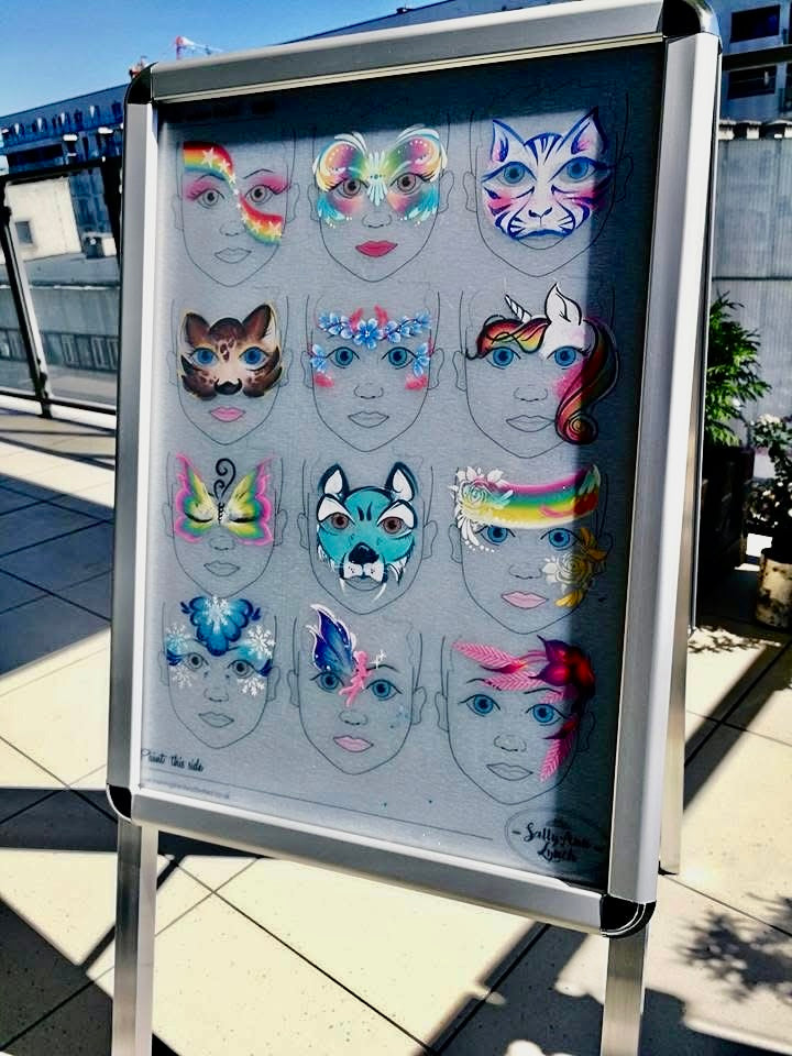 A2 12 x Child Face  Face Painting Practice Board (Portrait) by Sally-Ann Lynch