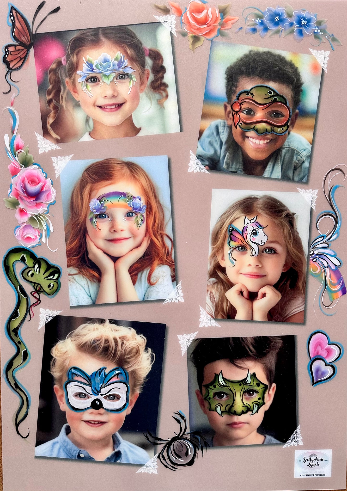 New A2 6 x Child Colour Photo Album Practice & Display Board by Sally-Ann Lynch Training Tried & Tested (Portrait)