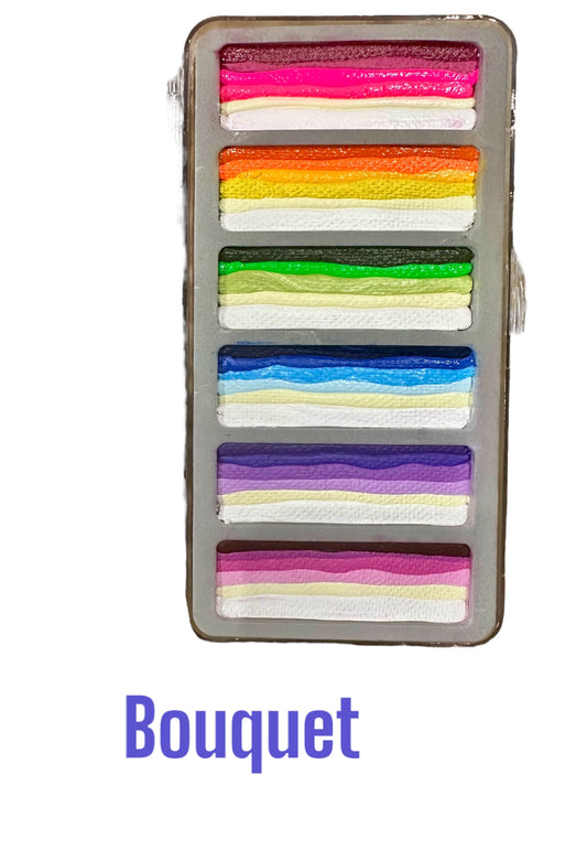 Bouquet - 6 colour long Onestroke face painting palette