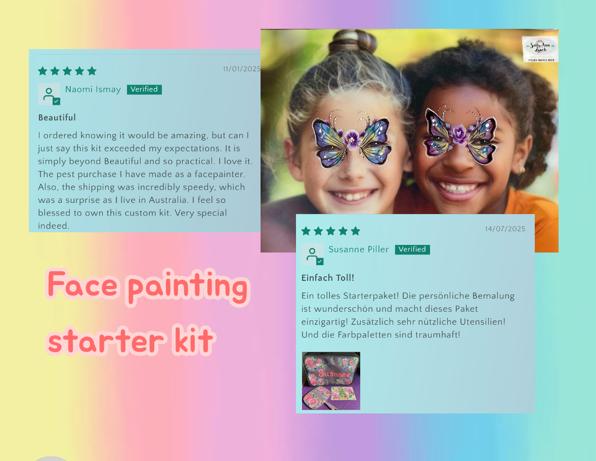 FACE PAINTING KIT - HAND PAINTED BY SALLY ON REQUEST