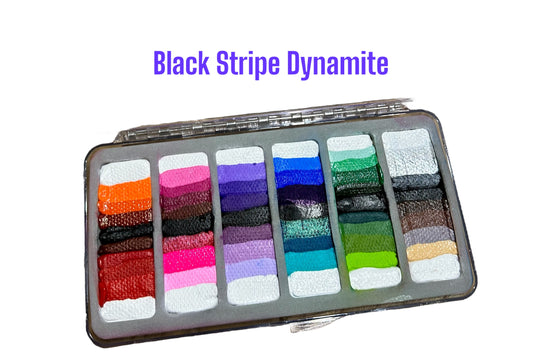 Black Stripe Dynamite Face Painting One Stroke Palette by Sally-Ann Lynch