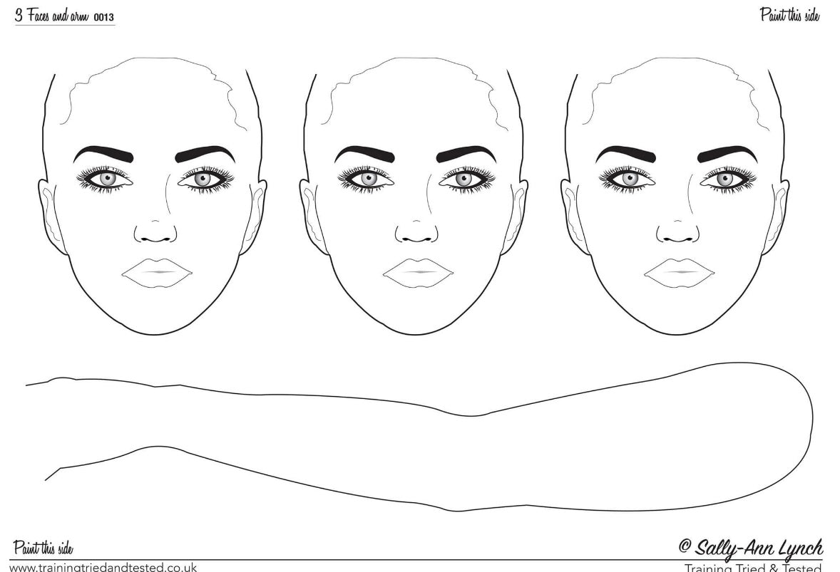 A2 3  faces and 1 Arm (Landscape) Practice & Display Boards By Sally-Ann Lynch Training Tried & Tested